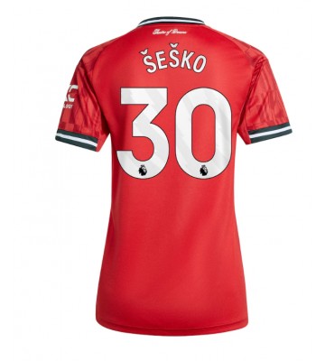 Manchester United Benjamin Sesko #30 Hjemmebanetrøje Dame 2025-26 Kortærmet